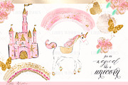 Unicorn Clipart-  Pink, an Illustration by Libby Wishes (Thumbnail 2 of 7)