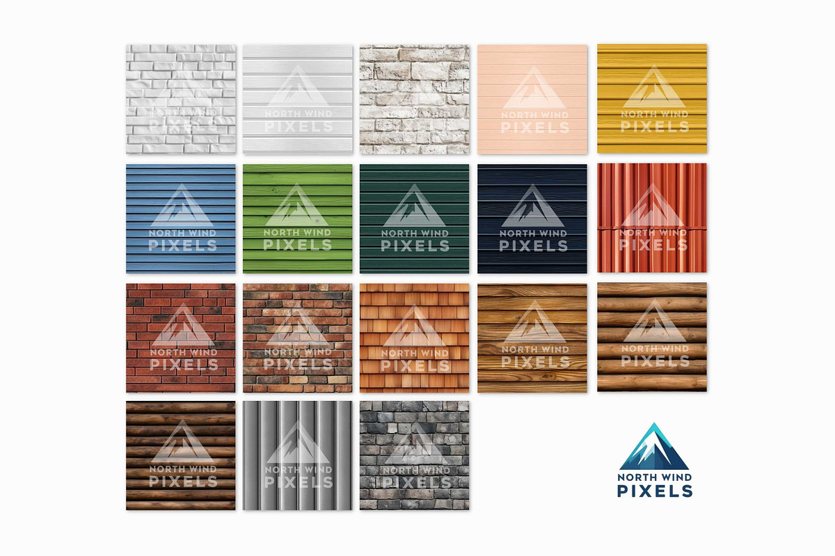 18 House Siding Digital Papers, a Background Graphic by NorthWindPixels (Photo 2 of 4)