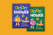 Baby Shower Invitation Robot Theme, a Card Template by Neermana (Thumbnail 4 of 4)