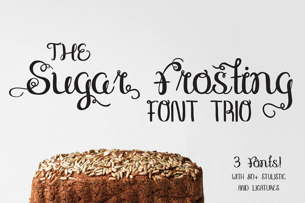 Sugar Frosting Font Trio