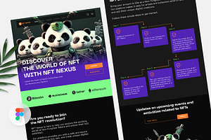 NFT Nexus - Rare NFT Landing Page, a Landing Page Template by Panen Creative