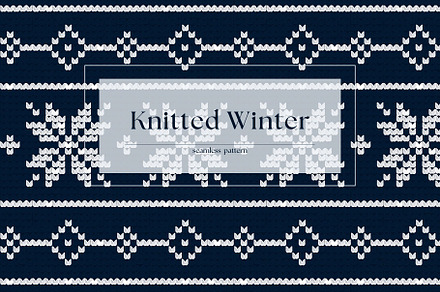Knitted Winter Seamless Pattern