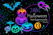 Halloween backgrounds, a Pattern Graphic by Victoria Bat (Thumbnail 1 of 9)