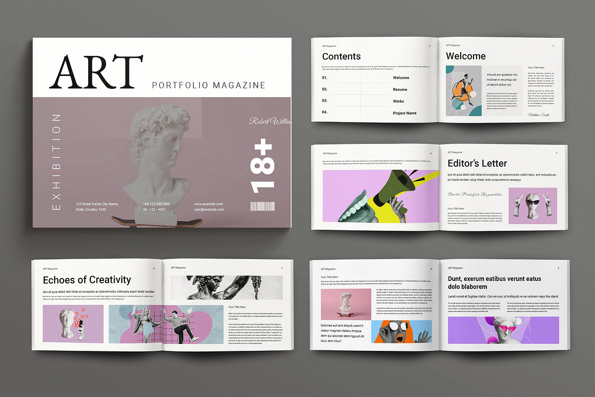 Art Exhibition Magazine Landscape, a Magazine Template by Seeing-art (Photo 1 of 10)