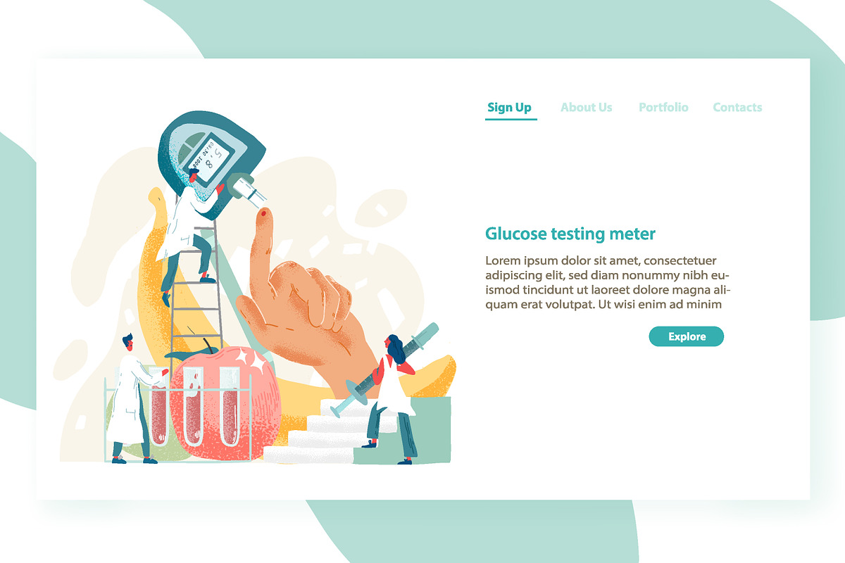 Glucose testing meter, a Healthcare Illustration by Good Studio (Photo 2 of 3)