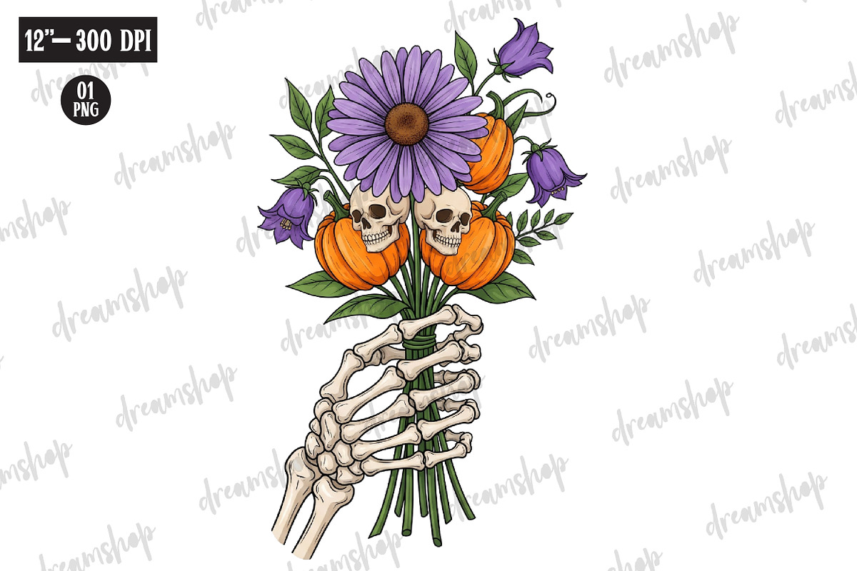Skeleton Halloween Sublimation Bundl, an Illustration by CreationArt (Photo 8 of 10)