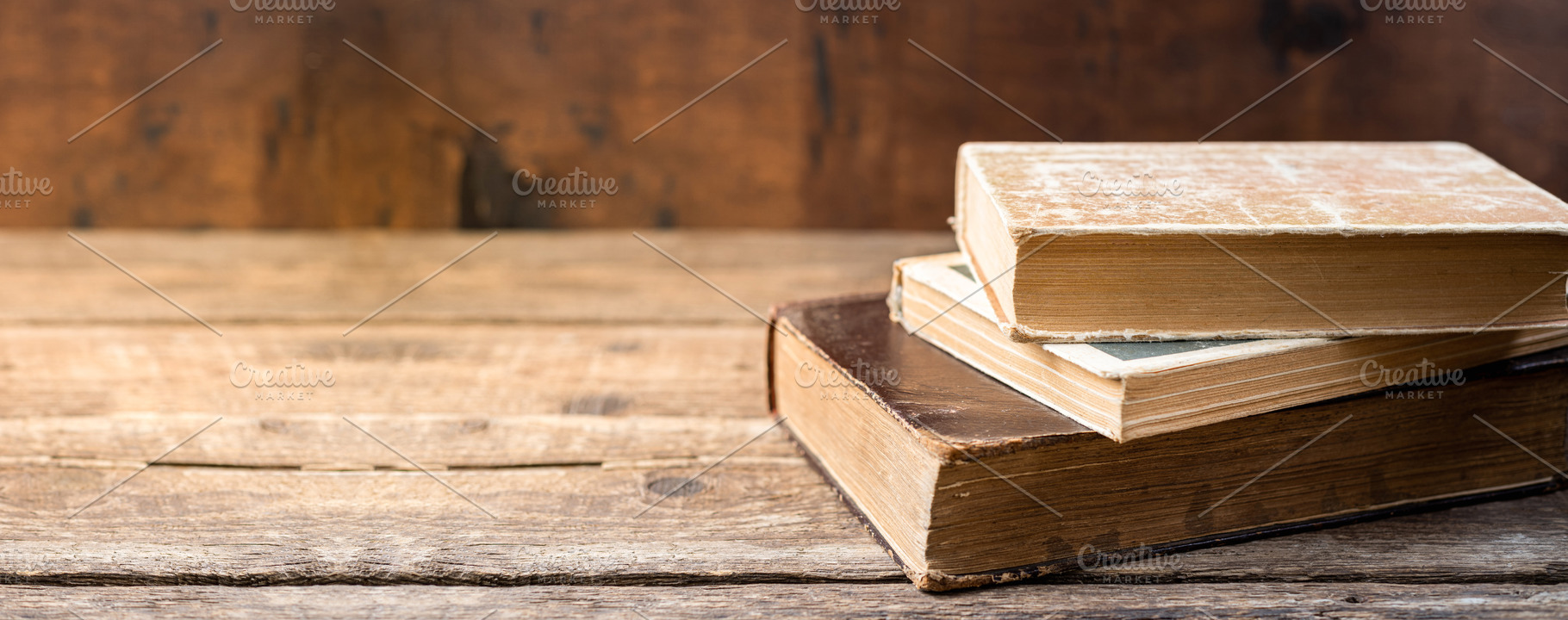 Old books on wooden shelf, a School & Education Photo by LanaSweet