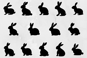 Rabbit Silhouette SVG, an Animal Illustration by newminddesign