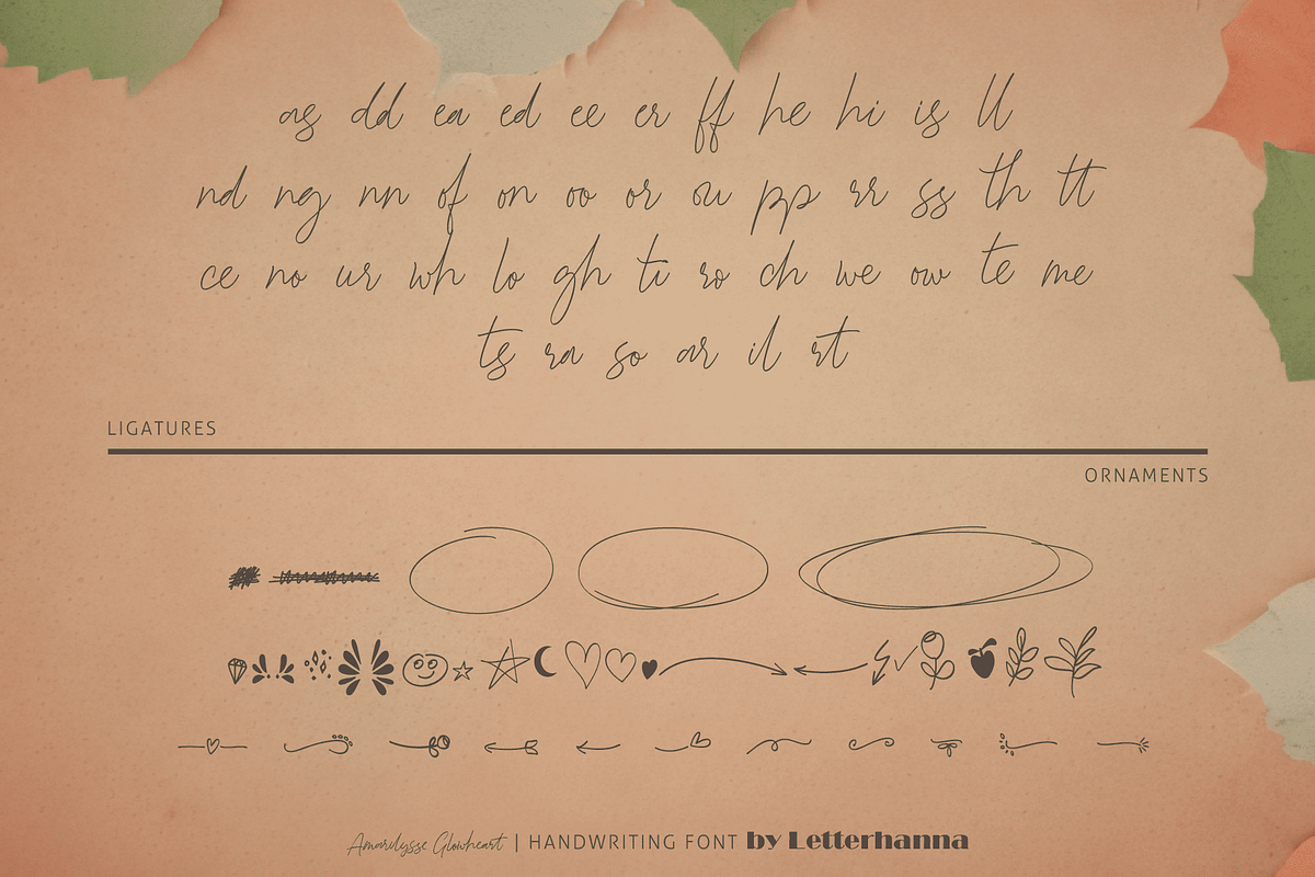 Amarilysse Glowheart Font, a Handwritten Font by Letterhanna Studio (Photo 10 of 13)