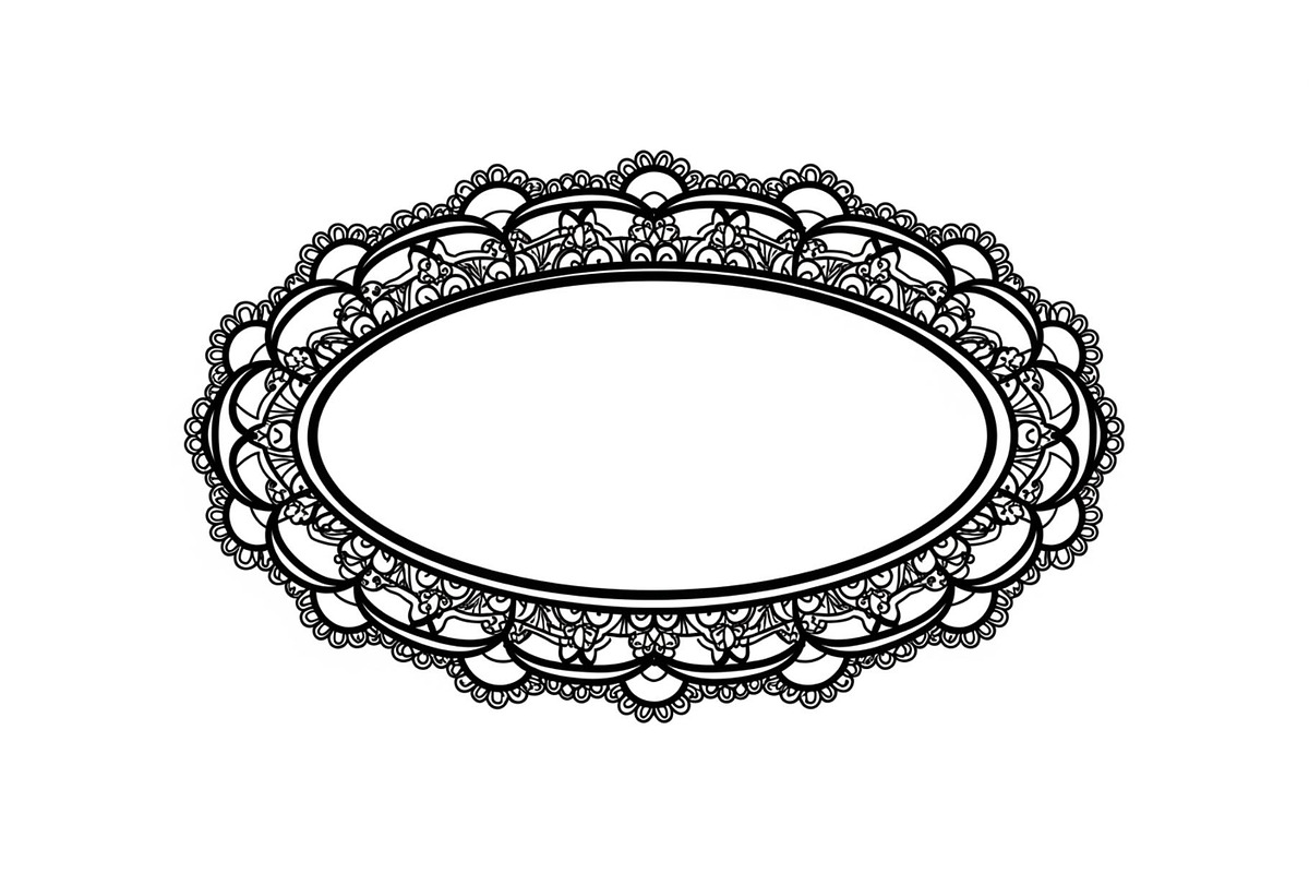 Vintage Lace Oval Frame Bundle, an Illustration by yasushie (Photo 20 of 30)