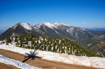 Majestic snow-covered mountains