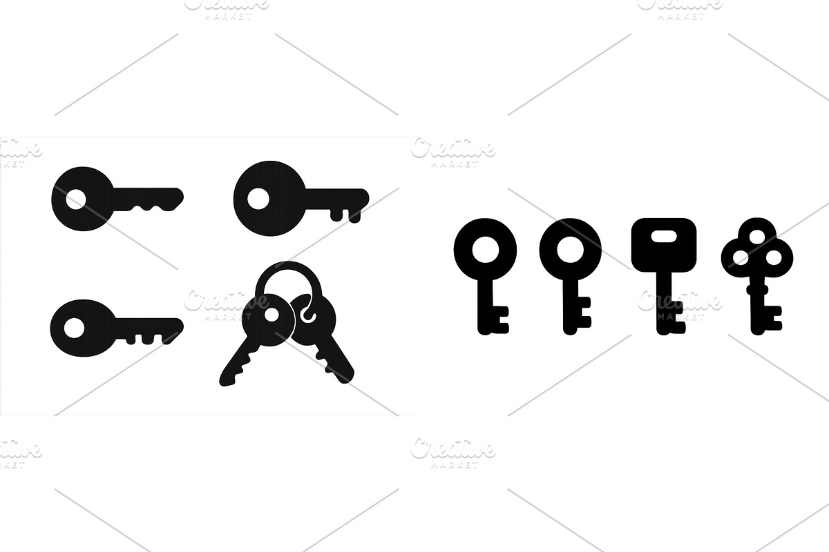 Various key designs featuring simple, an Illustration by ZinetroN