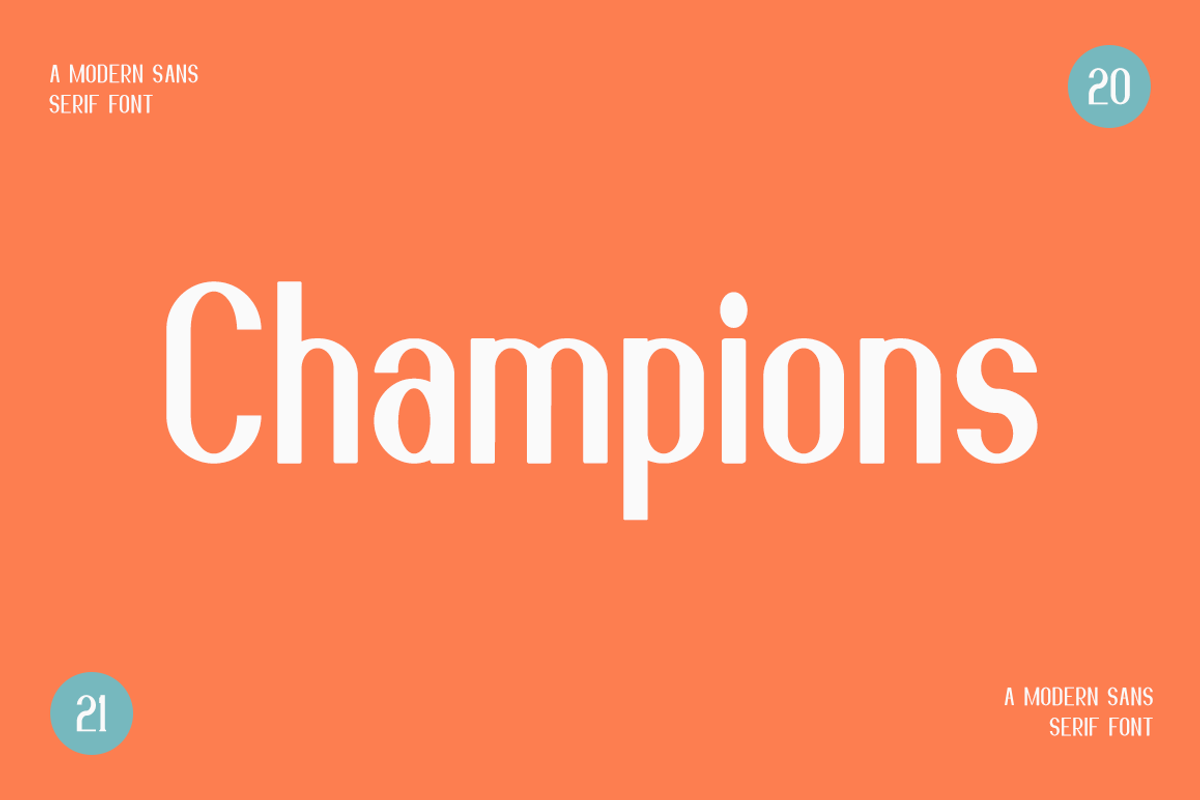 Champions - Modern Stylish, a Sans Serif Font by RockboyStd (Photo 1 of 12)