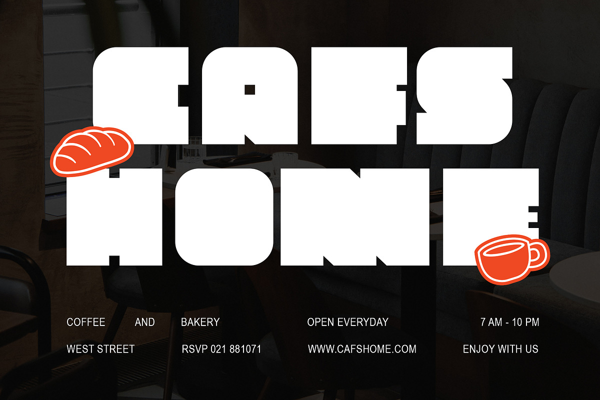 Bake & Brew - Modern Bold Chunky, a Sans Serif Font by Typia Nesia (Photo 10 of 14)