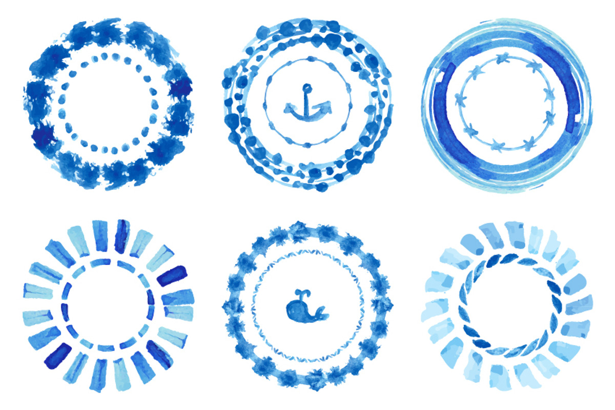 Watercolor VECTOR pattern brushes, a Brush Add-On by Tatianakost49 (Photo 6 of 9)