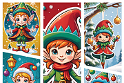 Jolly Christmas Elves Bundle, an Illustration by ETARA by Mea Hau (Thumbnail 1 of 7)