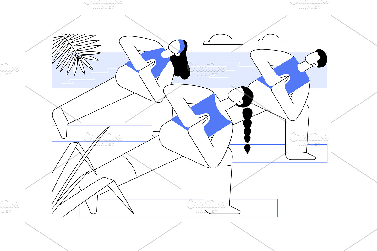 Yoga tour isolated cartoon vector, a Person Illustration by Visual Generation