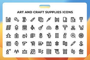 Art And Craft Supplies Icons, a Duotone Icon by Wencory