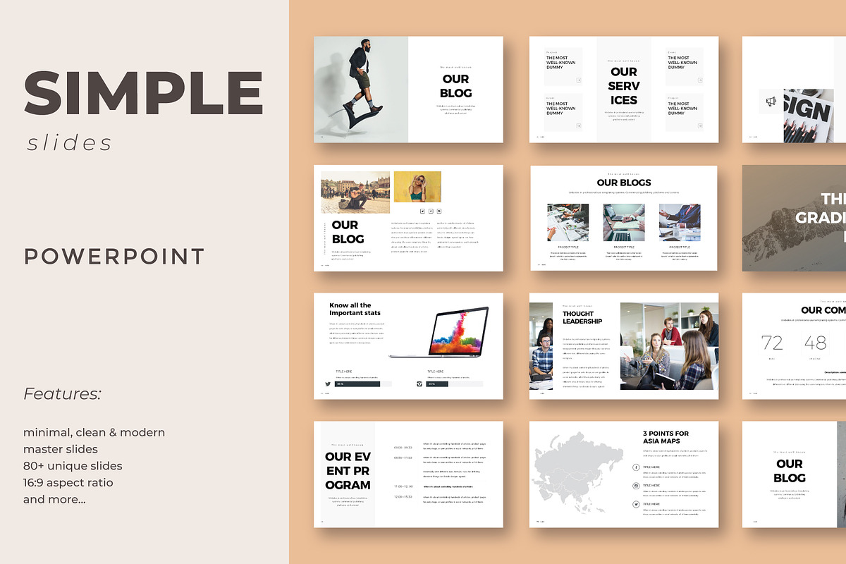 Simple Slide PowerPoint, a Presentation Template by Rystudio (Photo 1 of 11)