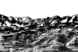 Panoramic mountain range isolated graphic, a Background Graphic by DanFLCreativo