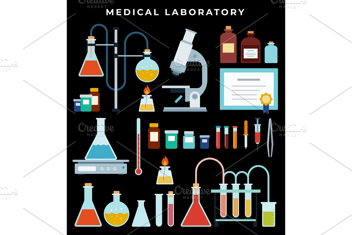 Lab Equipment. Laboratory microscope, an Education Illustration by Mountain Brothers