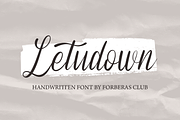 Letudown | Special Handwriting, a Script Font by Forberas Club (Thumbnail 1 of 7)