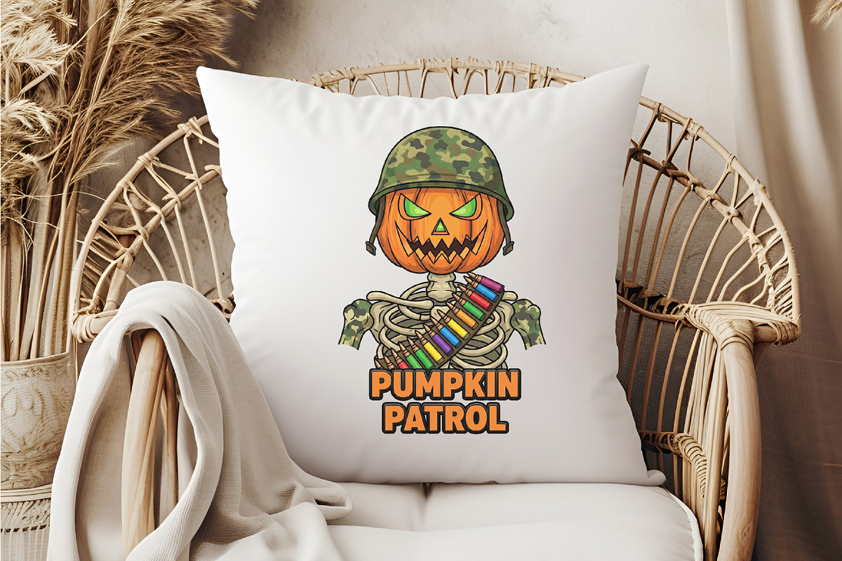 Camo Pumpkin Halloween Sublimation, an Illustration by DreamCafeArt (Photo 5 of 6)