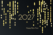 Golden glitter, 2027 Happy New Year, a Seasonal Illustration by sceptical cactus (Thumbnail 2 of 3)