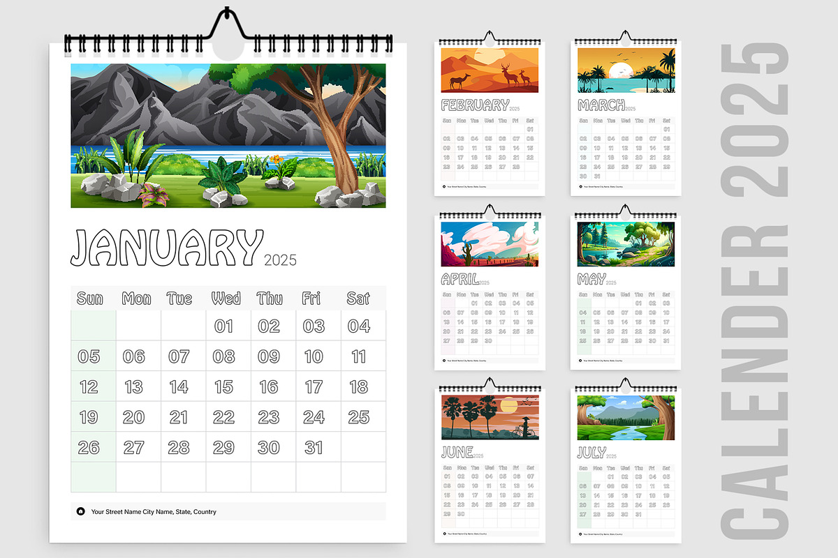 New Calendar Design 2025, a Stationery Template by ContestDesign (Photo 1 of 4)