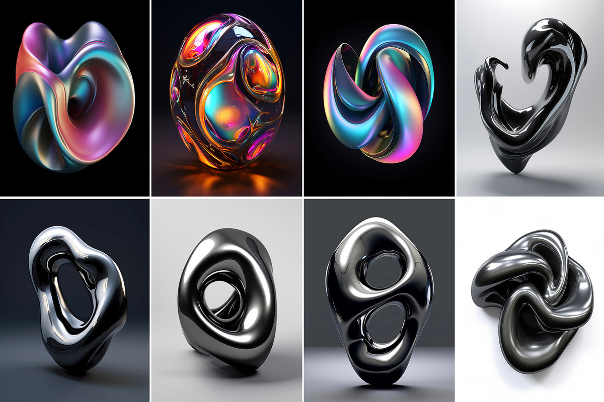 63 Abstract Gradient Shapes Graphic, an Object Graphic by Bilgep_design (Photo 7 of 8)