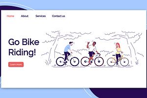 Bike riding landing page template, a Landing Page Template by IMG Visuals