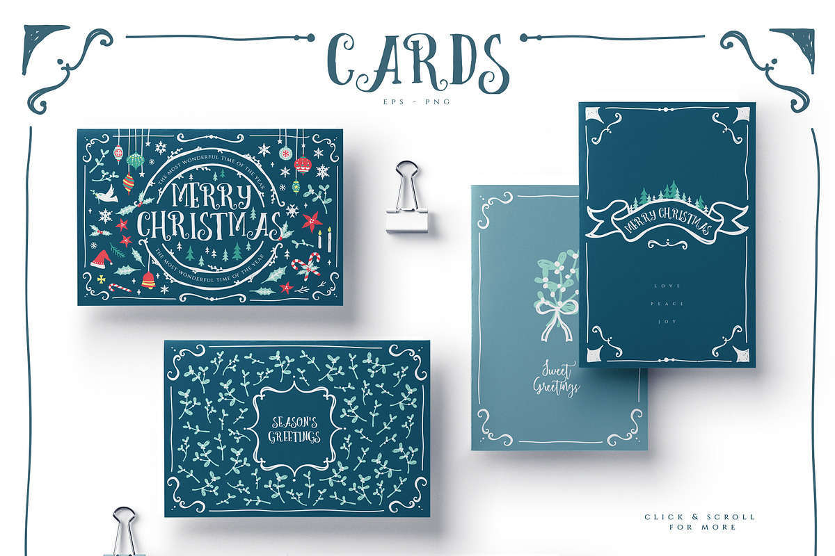 Christmas Joy Xmas Graphics & Cards, a Seasonal Illustration by Euonia Meraki (Photo 6 of 10)