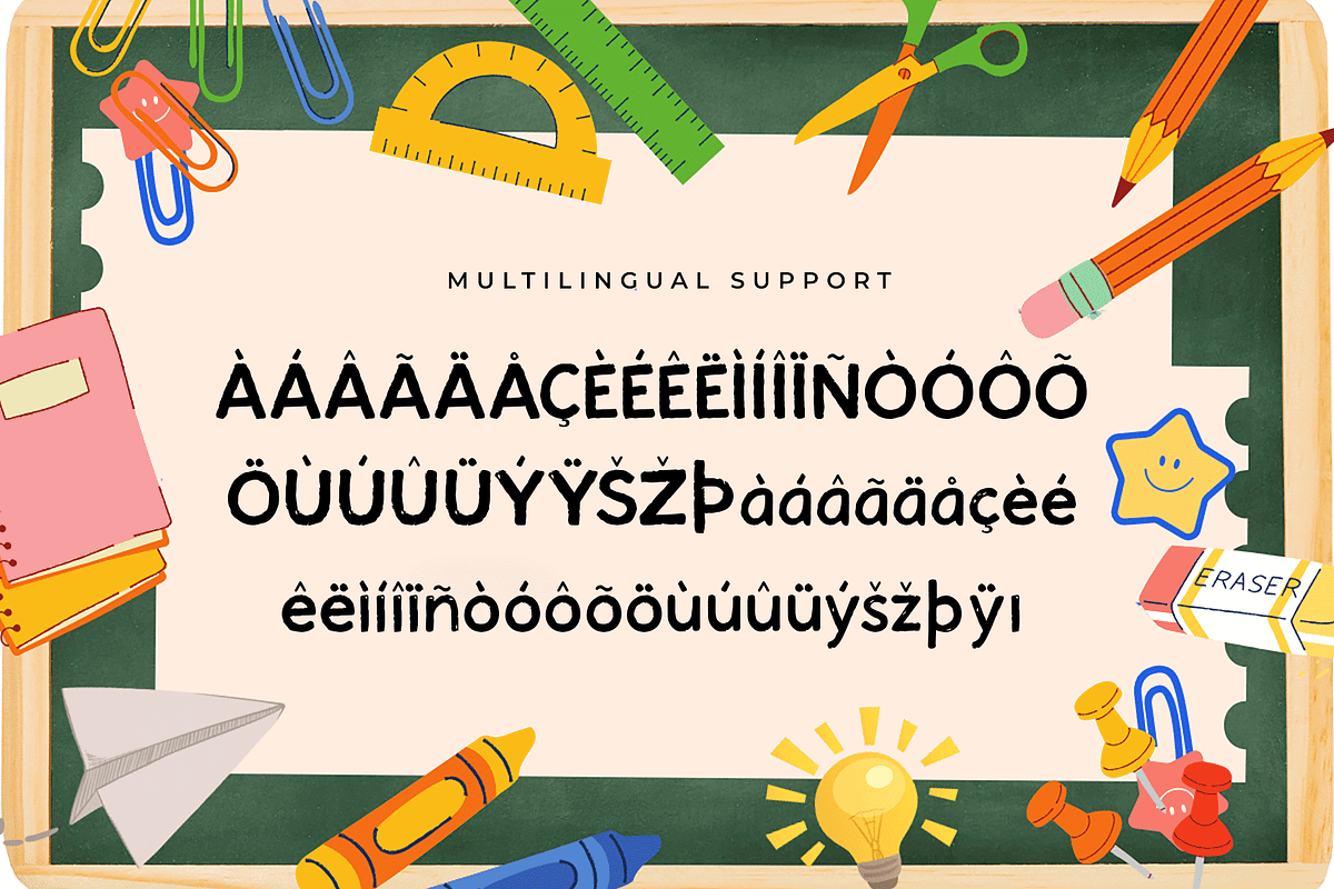 Crayontab – Modern Kids Font, a Sans Serif Font by overlaytemplates (Photo 5 of 5)