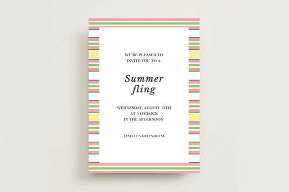 Summer Fling Canva Invite Template preview 2
