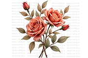 Terracotta Rose, a Decorative Illustration by Bloom Craft Creations (Thumbnail 3 of 10)