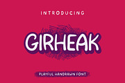Girheak - Playful Handrawn Font, a Script Font by Ary_ngeblur (Thumbnail 1 of 3)