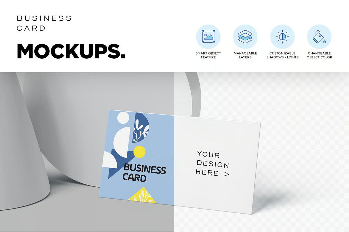 Visiting Card Mockups, an Advertising Mockup by megostudi0 (Photo 4 of 7)