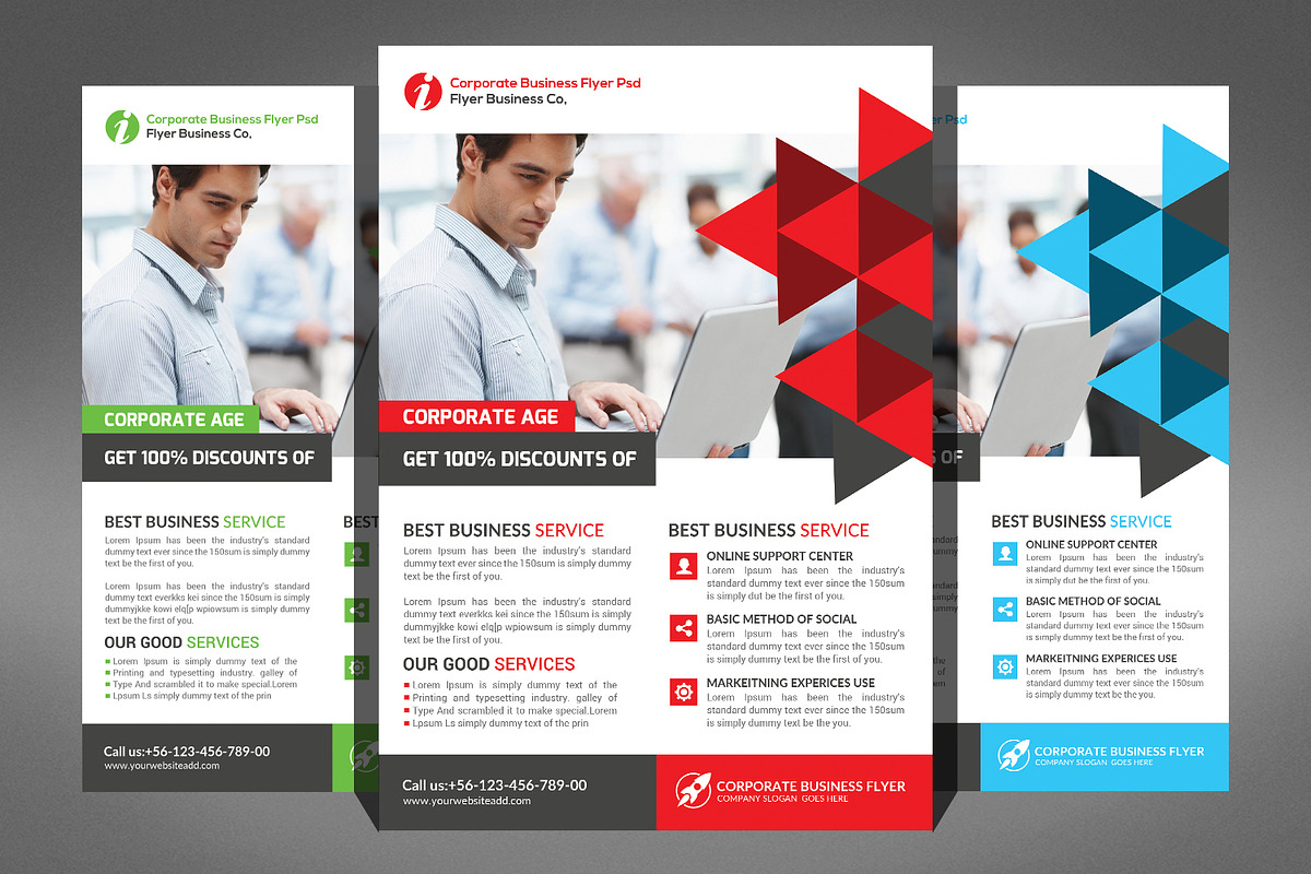 Corporate Business Flyer bundle, a Flyer Template by Graphic Templates (Photo 5 of 6)