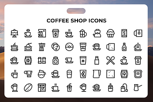 Coffee Shop Icons, a Duotone Icon by Wencory