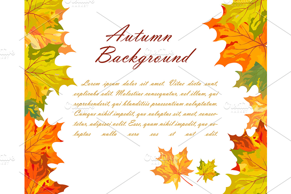 Set of 5 Autumn Frames, an Illustration by Pavel Vectors