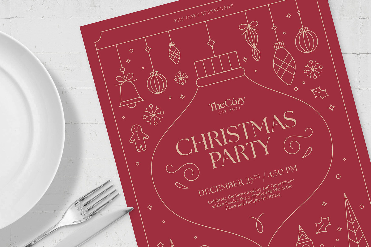 Christmas Menu Template, a Flyer Template by BrandPacks (Photo 4 of 5)