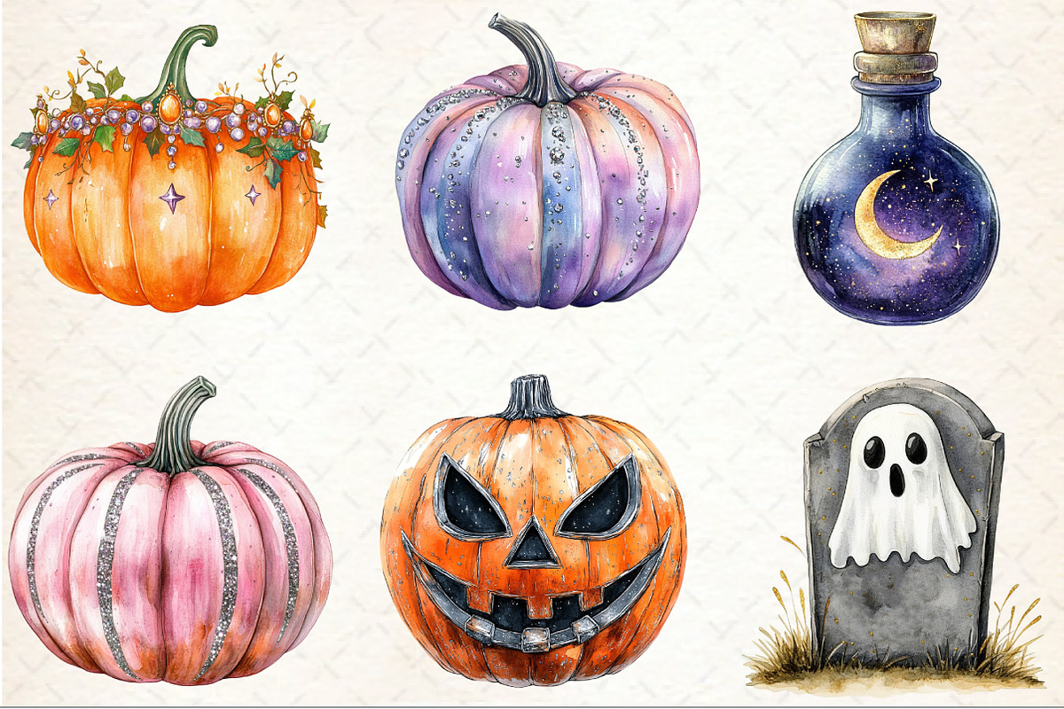 Sparkling Halloween Clipart, an Illustration by Rose Art (Photo 3 of 7)