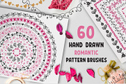 60 Hand Drawn Romantic Pattern Brush, a Brush Add-On by Mallinka (Thumbnail 1 of 12)