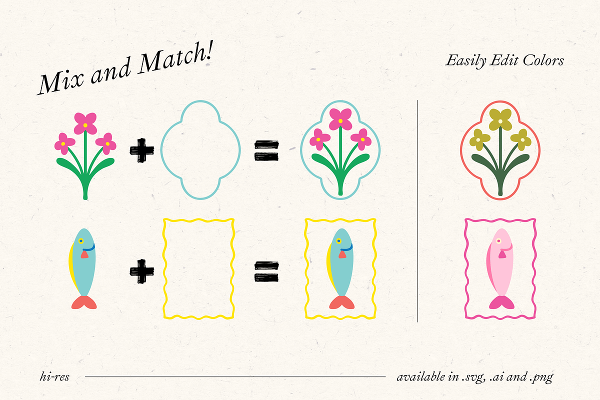 Tiny Colorful Stamp Illustrations, a Decorative Illustration by Eldorado Design Co. (Photo 6 of 8)