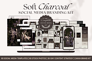 Soft Charcoal Social Media Brand Kit, a Branding & Logo Template by The Flossy Finch (Thumbnail 1 of 18)