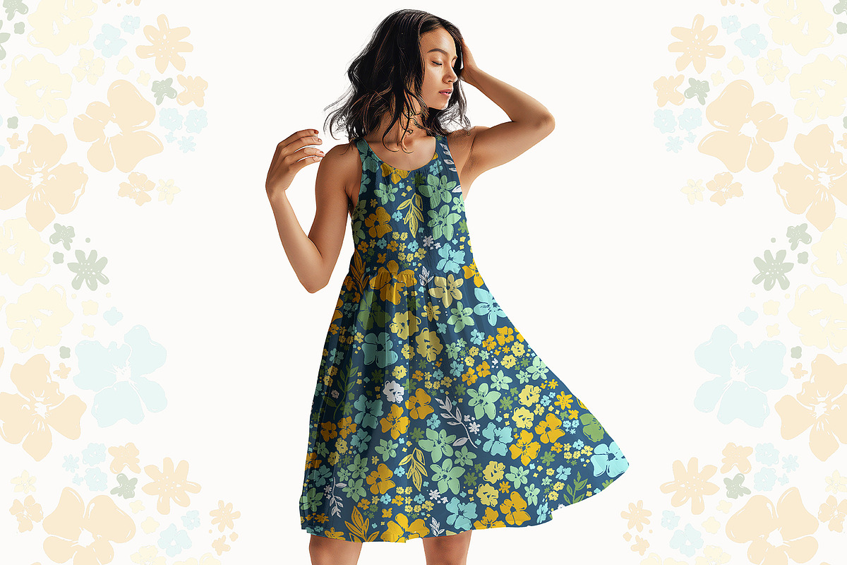 Summer Elegant Floral Pattern, a Pattern Graphic by StudioGlouna (Photo 2 of 7)