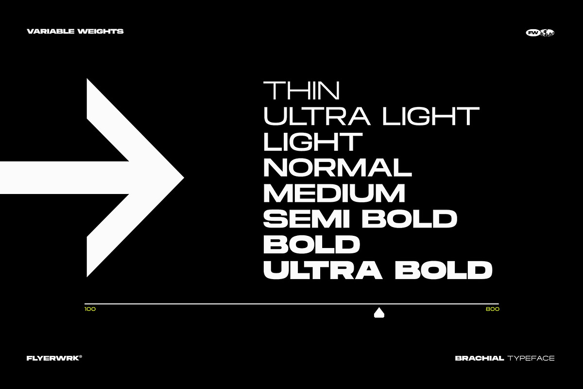 Brachial - Ultra Wide Font, a Sans Serif Font by FLYERWRK (Photo 2 of 10)
