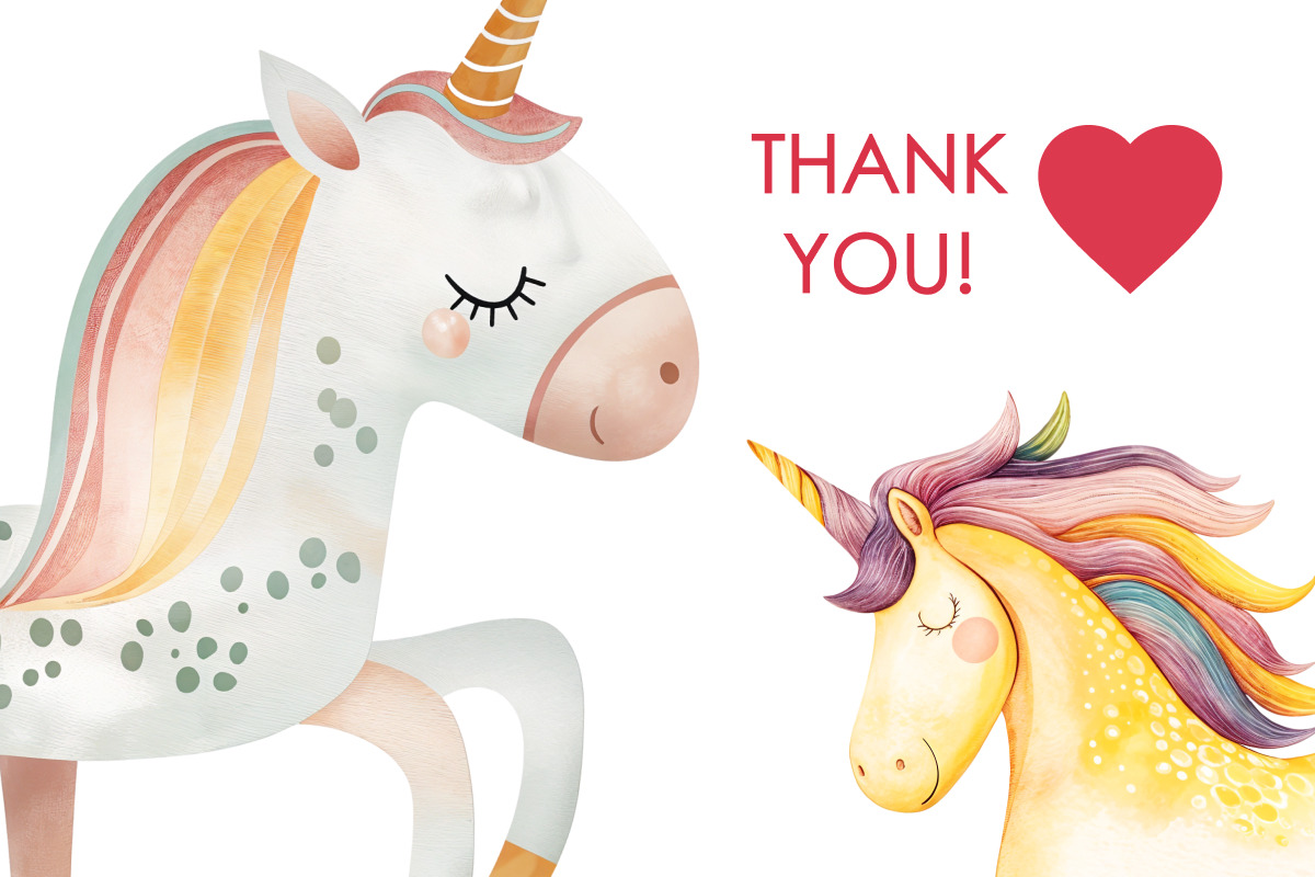 Watercolor Boho Unicorn & Rainbow, an Animal Illustration by Whimsy Brush Studio (Photo 9 of 9)