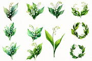 Watercolor Lily clipart, an Illustration by Designworld (Thumbnail 4 of 4)