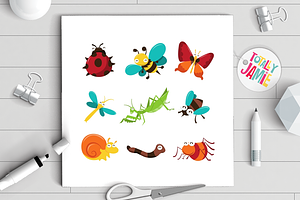 Happy Bugaboo Insects Icons